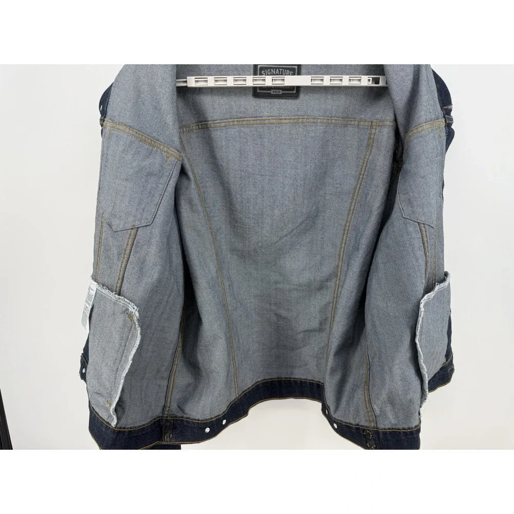 Levi's Strauss Signature‎ Gold Men's Denim Trucker Jacket Size 2XL Dark Wash